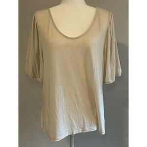 GAP Cream Scoop Neck Short Sleeve Top Women’s XL